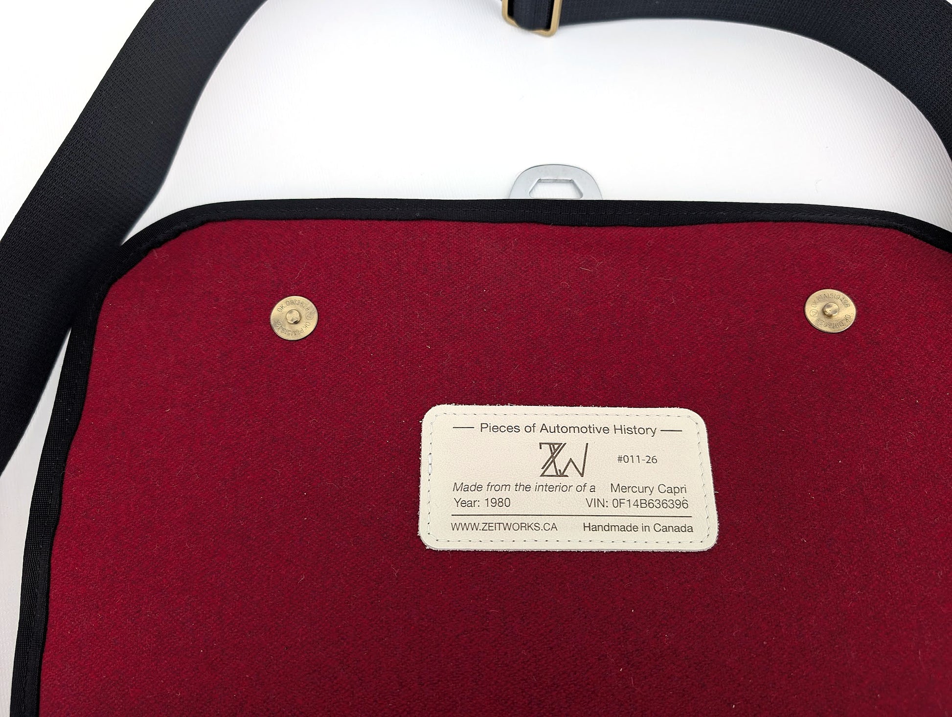 Laptop - 1980 Mercury Capri — strap detail