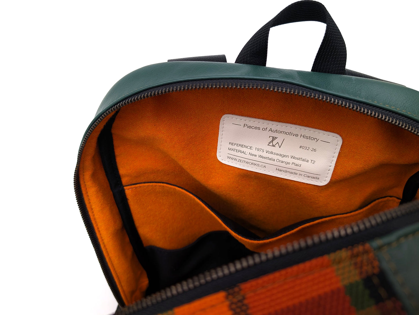 1975 Volkswagen Westfalia T2 Backpack - Orange Plaid