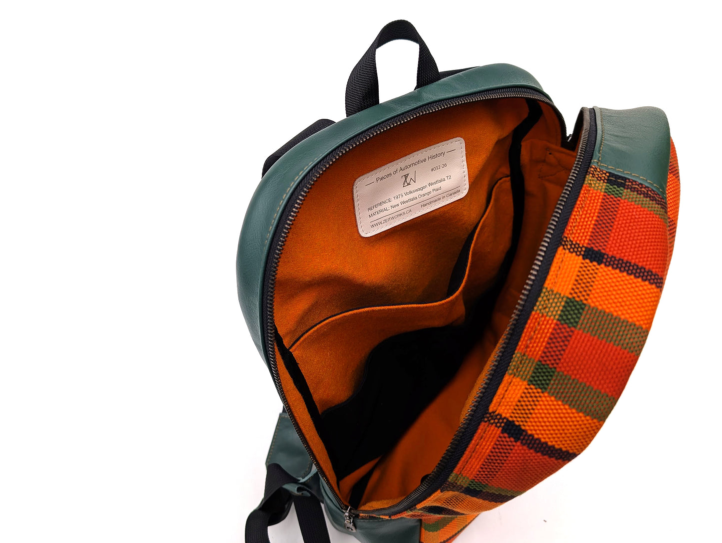1975 Volkswagen Westfalia T2 Backpack - Orange Plaid