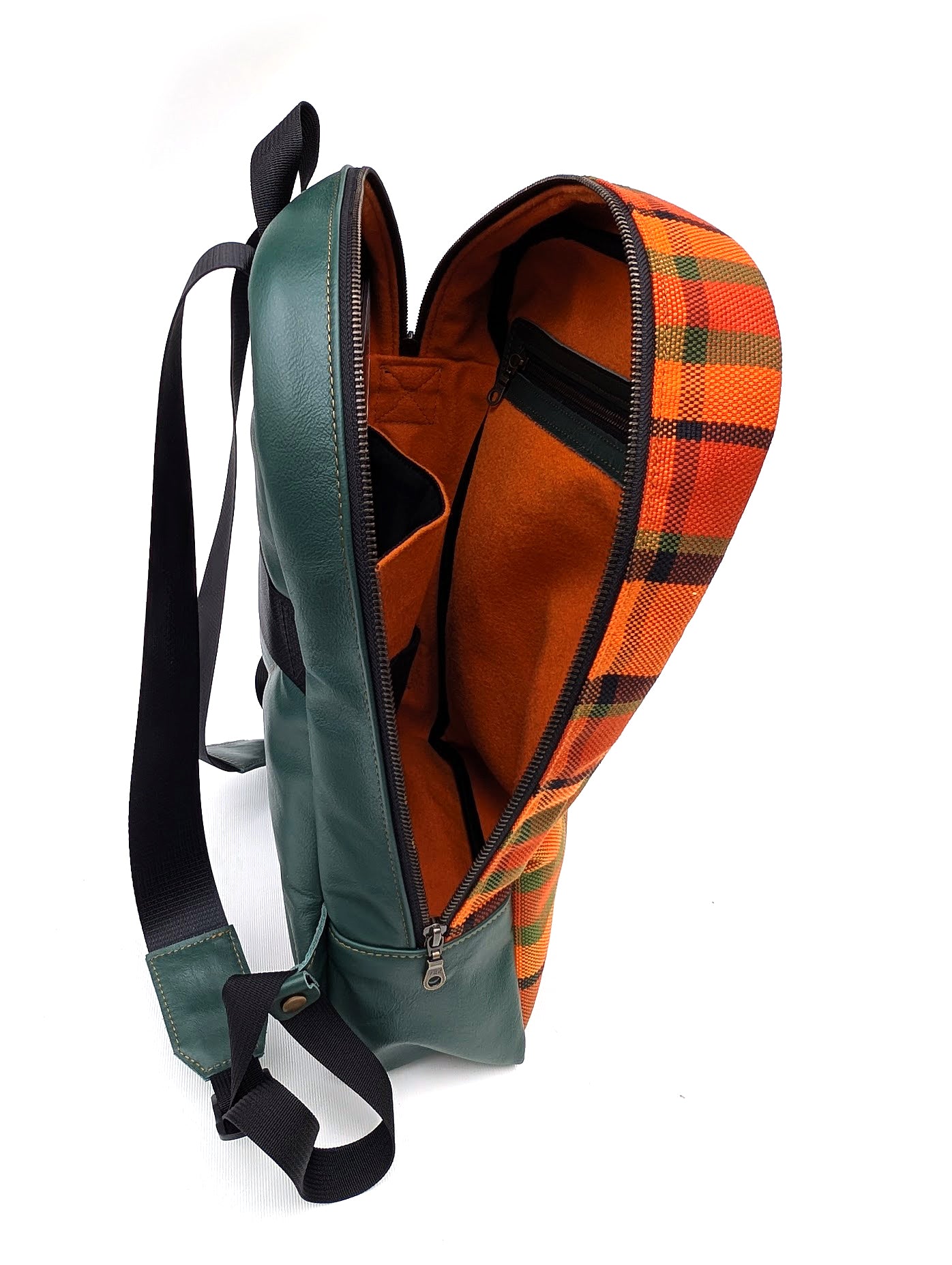 1975 Volkswagen Westfalia T2 Backpack - Orange Plaid